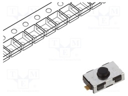 Microswitch TACT; SPST-NO; Pos: 2; 0.01A/32VDC; SMT; none; 3N; 2.5mm
