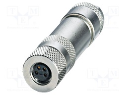 Connector: M8; PIN: 4; 4A; 30V; IP67; straight; shielded; plug