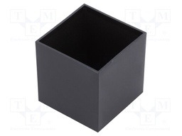 Enclosure: designed for potting; X: 38.8mm; Y: 38.8mm; Z: 39mm; ABS