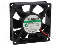 Fan: DC; axial; 24VDC; 70x70x25mm; 83.25m3/h; 44dBA; Vapo; Len: 300mm