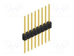 Connector: pin strips; pin header; male; PIN: 8; 1.27mm; THT; 1x8