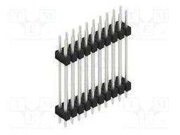 Connector: pin strips; pin header; male; PIN: 20; 2.54mm; THT; 2x10