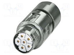 Connector: M23; plug; PIN: 6; crimped; straight; M23 PRO; 30A; 630V