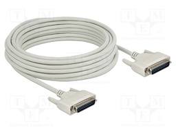 Cable; D-Sub 25pin plug,both sides; Len: 10m; beige; Øcable: 7mm