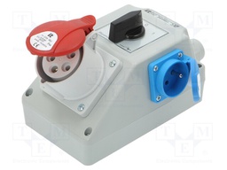 Switch socket; IP44; wall mount