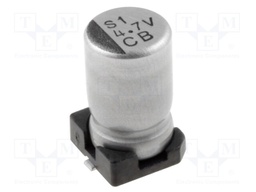 Capacitor: electrolytic; SMD; 4.7uF; 35VDC; Ø4x7mm; ±20%; 7000h