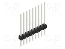 Connector: pin strips; pin header; male; PIN: 9; 2.54mm; THT; 1x9