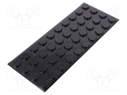 Self-adhesive foot; H: 4.1mm; black; polyurethane; Dim: Ø19.1mm