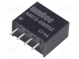 Converter: DC/DC; 1W; Uin: 2.97÷3.63V; 9VDC; Iout: 111mA; SIP4; 1.8g