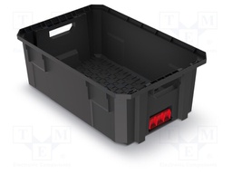 Container: transportation; polymer; black; 544x362x200mm; 50kg