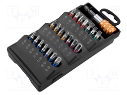 Kit: screwdriver bits; hex key,Phillips,Pozidriv®,slot,Torx®