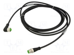 Cable: for sensors/automation; M12; PIN: 5; 3m; 125VDC; 125VAC; 4A