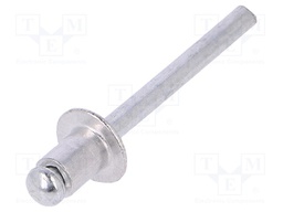 Rivet; aluminium; Rivet diam: 4.8mm; L.rivet: 6.4mm; 50pcs.