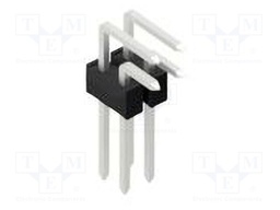 Connector: pin strips; pin header; male; PIN: 4; 2.54mm; THT; 2x2