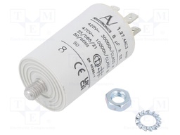Capacitor: motors, run; 8uF; 470VAC; Ø35x56.5mm; -25÷85°C; ±5%
