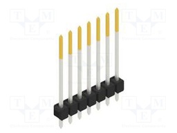 Connector: pin strips; pin header; male; PIN: 7; 2.54mm; THT; 1x7