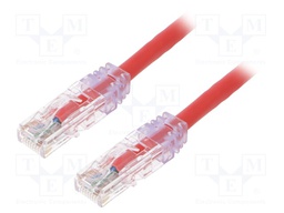 Patch cord; TX6™ PLUS,U/UTP; 6; stranded; Cu; LSZH; red; Len: 3m