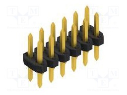 Connector: pin strips; pin header; male; PIN: 12; 2mm; THT; 2x6; 100V