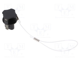 Protection cover; for female connectors; cord; black