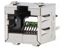 Socket; RJ45; PIN: 8; Cat: 6a; shielded; Layout: 8p8c; THT; on PCBs
