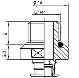 Suction cup mounting; G 1/4"; Features: with filter