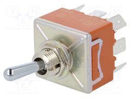 Switch: toggle; Pos: 2; 3PDT; ON-ON; 15A/250VAC; 15A/30VDC; -25÷85°C