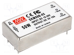 Converter: DC/DC; 50W; Uin: 18÷36V; 5VDC; Iout: 10000mA; 2"x1"; 43g