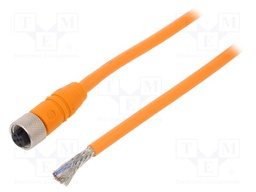 Connection lead; M12; PIN: 5; straight; 5m; plug; 60VAC; 4A; -25÷80°C