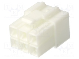 Plug; wire-wire/PCB; female; PIN: 6; w/o contacts; for cable; 6.2mm