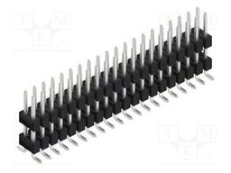 Connector: pin strips; pin header; male; PIN: 40; 2.54mm; SMT; 2x20
