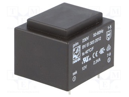 Transformer: encapsulated; 2.3VA; 230VAC; 12V; 191mA; Mounting: PCB