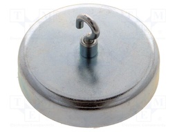 Magnet: permanent; hard ferrite; 350N; 63mm; with hook