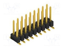 Connector: pin strips; pin header; male; PIN: 18; 2.54mm; SMT; 2x9