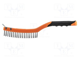 Brush; wire,scraper; steel; 345mm; Number of rows: 3