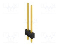 Connector: pin strips; pin header; male; PIN: 2; 2.54mm; THT; 2x1