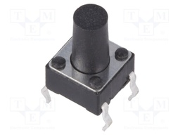Microswitch TACT; SPST-NO; Pos: 2; 0.05A/12VDC; THT; none; 1N; 6x6mm