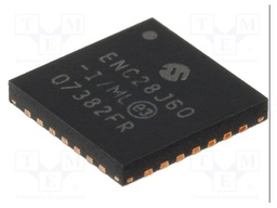 IC: Ethernet controller; 10Base-T; SPI; QFN28; 3.1÷3.6V