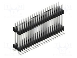 Connector: pin strips; pin header; male; PIN: 42; 1.27mm; SMT; 2x21