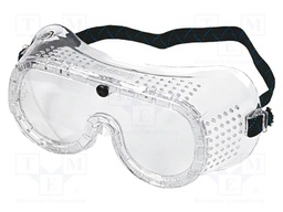 Safety goggles; Lens: transparent; polycarbonate