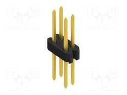 Connector: pin strips; pin header; male; PIN: 4; 1.27mm; THT; 2x2