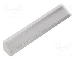 Profiles for LED modules; white; angular; natural; L: 2m; anodized