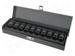 Wrenches set; 6-angles,socket spanner,impact; Mounting: 1/2"