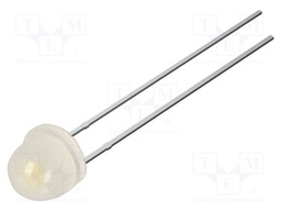 LED; white warm; 4.8mm; 1560mcd; 140°; Front: convex; 2.9VDC; round