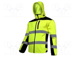 Softshell jacket; Size: XL; yellow; 320g/m2