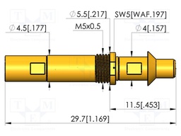 Test needle; screw-in