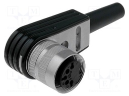 Connector: M16; plug; female; soldering; for cable; PIN: 3; 5A; 300V