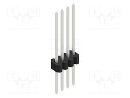 Connector: pin strips; pin header; male; PIN: 4; 1.27mm; THT; 1x4