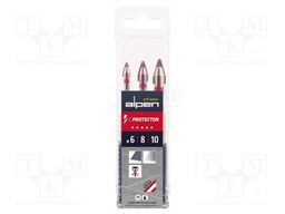 Drill set; C PROTECTOR; ceramics; 6mm,8mm,10mm; 3pcs.