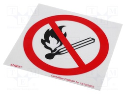 Fire protection sign; W: 150mm; H: 150mm; PLA; photoluminescent