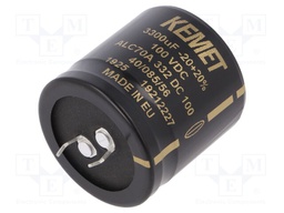 Capacitor: electrolytic; 3.3mF; 100VDC; ESR: 84mΩ; SNAP-IN; ±20%
